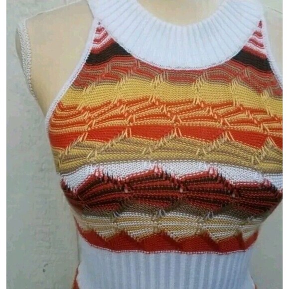 XOXO knitted chevron print multi colored dress wmns sz Med - Picture 3 of 5